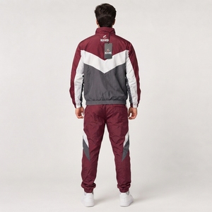 Ensemble de survêtement coupe-vent pour homme : veste zippée et pantalon de jogging – Tenue de sport deux pièces confortable pour l'extérieur - Product Image 3