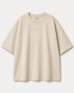Camiseta de Manga Corta Oversize para Hombre Fawkes, Beige, Formal, Cuello Redondo, 100% Algodón, Logotipo Frontal, Precio Económico, Superventas, Personalizable - Product Image 5