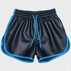 กางเกงขาสั้นหนังทำมือลายโลมา กางเกงกีฬาแนวเรโทร - Product Image 6