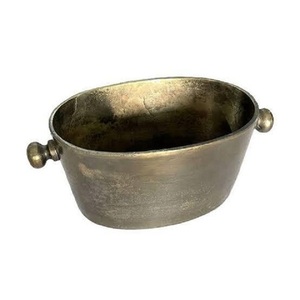 Refroidisseur à vin de forme ronde au design moderne, porte-bouteilles de bière, design antique, en métal aluminium, avec poignée latérale - Product Image 5