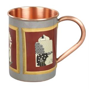 Taza de Cobre VintageLuxe Hecha a Mano, Estilo Americano, Taza de Bar con Acabado de Lujo, Taza para Bebidas - Product Image 5