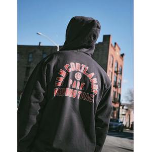 Custom <b>Dark</b> <b>Grey</b> <b>Hoodie</b> with Van Cortlandt Park Running Track Print - Premium Cotton Streetwear <b>Hoodie</b> for Runners and Athletes - Product Image 3