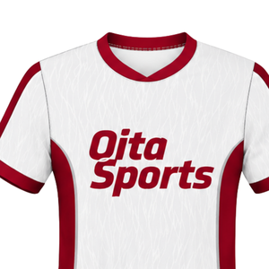 Maillot de rugby rouge et blanc à manches courtes, col en V, uniforme d'équipe personnalisé, respirant, pour l'entraînement, vêtements de sport athlétiques, chemise de performance - Product Image 3