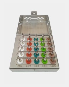 Kit de 25 forets coniques pour implants dentaires avec embouts, instruments manuels en acier inoxydable, certifiés CE, garantie 5 ans, chirurgical - Product Image 1