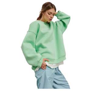 Ropa Casual de Invierno, Sudadera de Cuello Alto Oversize, Estilo Urbano, 100% Algodón, Felpa Ligera y Transpirable, Personalizable con Logotipo, Fabricación OEM - Product Image 5