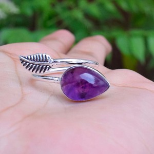 Purple Amethyst <b>Ring</b> 925 Sterling Silver Jewelry Natural Amethyst <b>Statement</b> <b>Ring</b> - Product Image 4