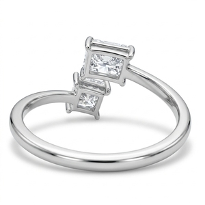 Princess & Radiant Cut <b>Diamond</b> <b>Ring</b> in PT950 Platinum | 1.00 CT Luxury Women's Jewelry - Product Image 5