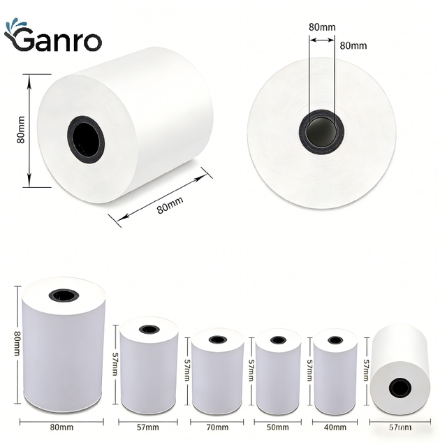 Premium Quality 80mm Thermal Paper Rolls Factory Price POS Till Roll for Cash Register Printer 57x40 80x80 80x70 Sizes Available