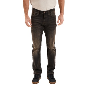 Jean en denim extensible noir pour homme, coupe classique, confortable, durable, pour un usage quotidien décontracté, style classique pour toutes les saisons - Product Image 1