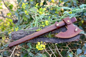 Hacha Vikinga de Acero al Carbono Forjada a Mano con Mango de Madera de Palisandro, 24 Pulgadas de Longitud Total, para Camping y Bricolaje - Product Image 6