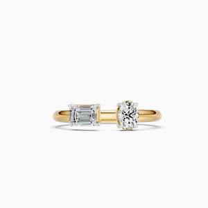 Bague classique en diamant de laboratoire de 1 carat, or blanc 14 carats, taille brillant rond, certifiée IGI, alliance de fiançailles et de mariage unisexe - Product Image 2