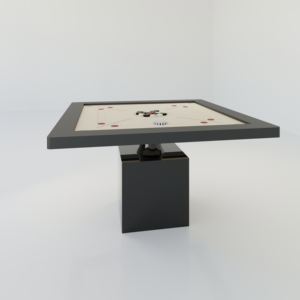 Mesa de Carrom de Lujo MaiTai, Moderna, con Base de Pedestal, para Jugar en Interiores, en Casa y en Clubes - Product Image 1