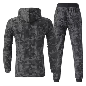 Ensemble de survêtements décontractés en polaire de haute qualité pour l'hiver, survêtement personnalisé pour homme, coupe régulière, tendance, 2 en 1, uni - Product Image 6