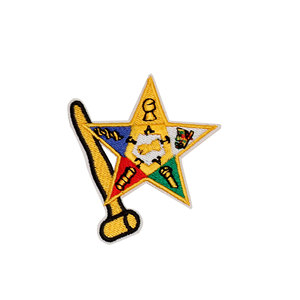 Iron-On Embroidered Canvas Order of the Eastern <b>Stars</b> (OES) Patch for Hats & Gifts - Product Image 1