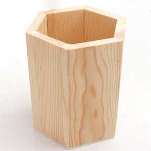 Organisateur de bureau en bois rond ou carré avec impression de logo personnalisé, design élégant et tendance, porte-crayons, accessoires de bureau, porte-stylos - Product Image 2