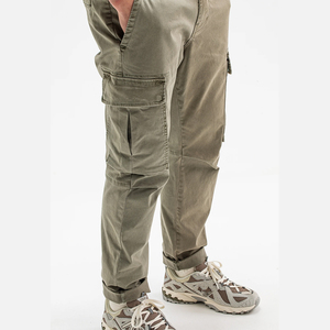 Pantalones Cargo de Algodón para Hombre, Cintura Elástica, Múltiples Bolsillos, Estilo Jogger, Ropa de Trabajo para Exteriores, Tallas Grandes, Pantalones Casuales - Product Image 3