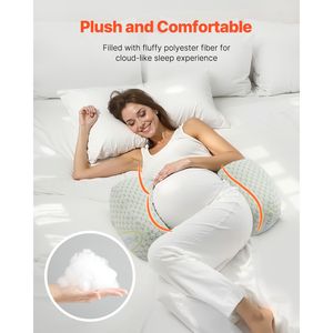 Cuscino a W per Gravidanza Morbido e Traspirante, Salvaspazio per Camera da Letto, con Fodera Rimovibile - Product Image 3
