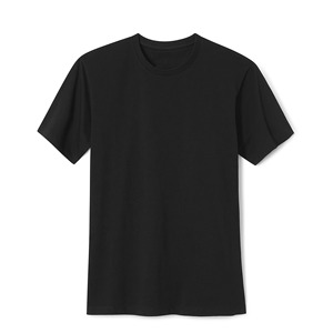 T-shirts personnalisés avec logo, logo imprimé sur mesure, t-shirt homme col rond uni noir à manches courtes - Product Image 2