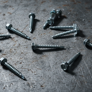 Hex Head Zinc Plated Carbon Steel Self Tapping <b>Screw</b> Inch Coarse Thread Class 4.8 & 6.8 - Product Image 1
