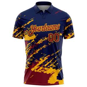 Camiseta de Béisbol Sublimada Personalizada 2026, Polo de Manga Corta para Hombre, Absorbente de Humedad, Corte Regular, para Todas las Temporadas - Product Image 1