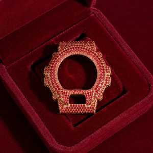 ฝาครอบตัวเรือนนาฬิกาประดับอัญมณีสีแดงสำหรับ GA6900 ผู้ชายผู้หญิงฮิปฮอปเครื่องประดับอุปกรณ์เสริม - Product Image 3