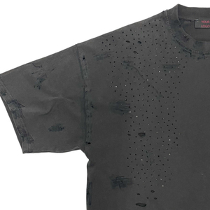 Camisetas OEM/ODM para hombre, estilo desgastado, 100% algodón, ligeras, manga corta, con impresión de logotipo personalizado, ropa urbana en venta. - Product Image 5