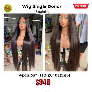 วิกผมคุณภาพสูงแบบไม่ต้องใช้กาว ผมเวอร์จิ้น HD Closure Lace  จัดเรียงเกล็ดผม  ต่อผมแบบ Double Weft  จัดส่งรวดเร็ว - Product Image 2