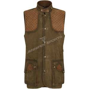 Chaleco de Viaje Multibolsillos para Hombre, Resistente al Viento, de Alta Calidad, para Caza, Pesca y Escalada, en Cuero Vacuno Genuino - Product Image 1