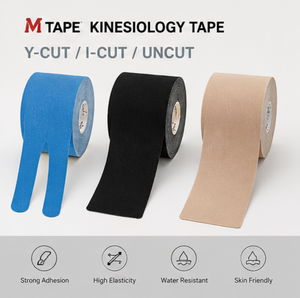 เทปคิเนซิโอเทป M TAPE แบบไม่ตัด ขนาด 5 ซม. x 5 ม. ผลิตจากผ้าฝ้าย ยึดติดแน่น ยืดหยุ่น ระบายอากาศได้ดี กันน้ำ ไม่ก่อให้เกิดอาการแพ้ เป็นมิตรต่อผิวหนัง - Product Image 4
