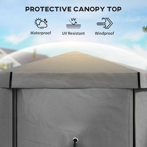 12FT X 12FT Dark Gray Hexagonal Pop up <b>Canopy</b> <b>Tent</b> with 5 Sidewalls Outdoor Shelter with Carry Bag - Product Image 6