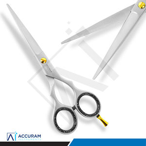 Ciseaux de coiffure professionnels Accuram en acier inoxydable, ciseaux de barbier à bord rasoir, outil de coiffure pour salon - Product Image 5