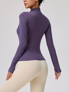 Womens Comfort Fit Yoga <b>Jacket</b> Lightweight Gym <b>Workout</b> Running Fitness <b>Jacket</b> Custom Logo OEM ODM Private Label Bulk Wholesale - Product Image 2