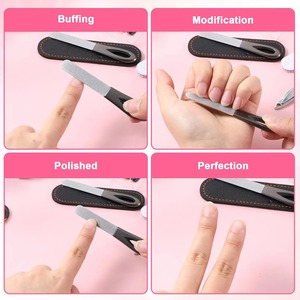 LANGMA 1p Single Sided Crystal Glass Disposable Nail <b>File</b> 100 Grit Durable Travel <b>Case</b> - Product Image 1