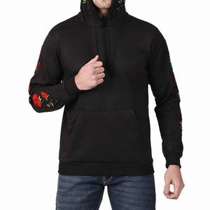 Men Customized Sized Color Logo Embroidery Acid Washed Streetwear Pullover Sweatshirt Patch Autumn Technique 100% Cotton Fleece - Product Image 1