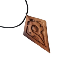CORD <b>NECKLACES</b> FOR WOMEN MEN NATURAL <b>LARGE</b> BOHO TRIBAL SONO WOODEN <b>Pendant</b> on Adjustable Cord Handmade <b>Necklace</b> - Product Image 3