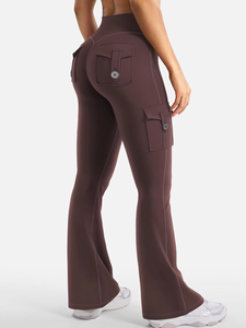 2026 Women's High-Waist Yoga Gym <b>Leggings</b> Breathable Woven Seamed Outdoor Hiking Anti-Bacterial Snagging Resistance Casual Solid - Product Image 3