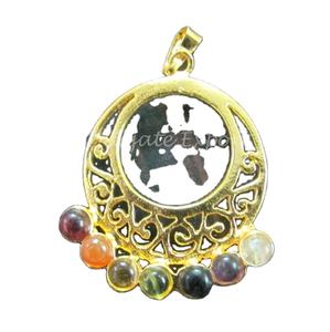 จี้แหวนจักระขายส่ง จี้พลอยอาเกตแกะสลักลายรัก ฟงชุ่ย ของตกแต่งบ้าน เครื่องประดับบำบัดรักษา - Product Image 1