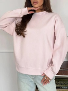 เสื้อคอเต่าโอเวอร์ไซส์ลำลองสำหรับผู้หญิง ผ้าฝ้าย 100% ใส่สบาย ระบายอากาศได้ดี เป็นมิตรกับสิ่งแวดล้อม  รับสกรีนโลโก้ด้านหน้า - Product Image 2