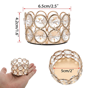 Centres de table décoratifs Chandeliers en métal Bol Bougeoirs en cristal - Product Image 4