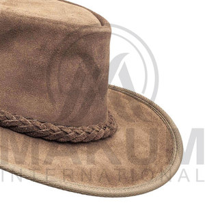 Sombreros de cuero genuino de vaca de alta calidad, diseño moderno, color personalizado, los más vendidos, nueva moda, sombrero vaquero de cuero, personalización. - Product Image 3