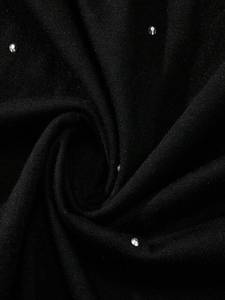 เสื้อยืดผู้ชายสีดำขนาดใหญ่ประดับเพชรเทียม พร้อมโลโก้สั่งทำพิเศษ พิมพ์ลายวิบวับ ผ้าฝ้าย 100% สไตล์สตรีทแวร์ ฮิปฮอป ดีไซน์คริสตัล - Product Image 2