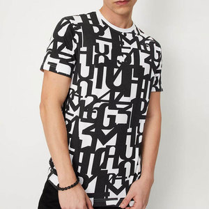 Men's Graphic Digital Print Cotton T-shirt Short Sleeves Hip Hop Fashion <b>Tshirts</b> Loose Drop Shoulder Casual T Shirt - Product Image 1