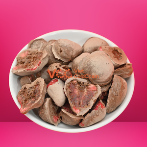 สตรอว์เบอร์รีอบกรอบเคลือบช็อกโกแลตแบบแช่แข็งและอบด้วยระบบสุญญากาศ |   รสหวานอมเปรี้ยวแบบไม่ใช่จีเอ็มโอ |   อาหารกรอบเพื่อสุขภาพ แบบขายส่ง รับผลิตภายใต้แบรนด์ของคุณเอง - Product Image 1