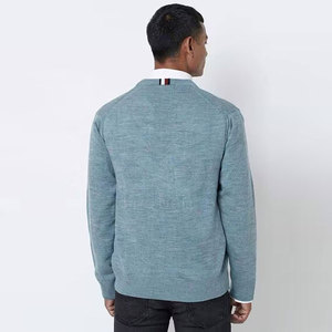 Fabricant d'usine, pull pour homme sur mesure, prix de gros, pull pour homme élégant et décontracté à vendre - Product Image 3