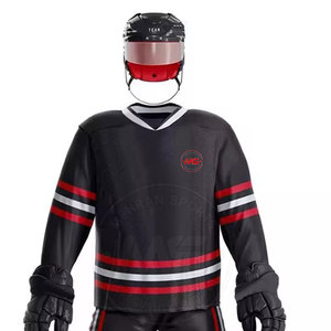 Ensemble d'uniformes de hockey sur glace de haute qualité, logo personnalisé, couleurs personnalisées, tailles, matériau respirant, confortable pour les joueurs adultes, OEM - Product Image 4