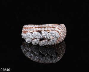 Anillo de Diamantes de Oro Rosa Sólido de 10K D'VINS JEWELS, Corte Redondo, Diamantes de Laboratorio, Joyería de Lujo para Boda, Certificado IGI, para Mujer - Product Image 5