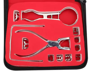 Juego de Abrazaderas de Goma para Dientes, Kit de Aislamiento Quirúrgico para Procedimientos Endodónticos, Instrumentos de Acero Inoxidable - Product Image 1