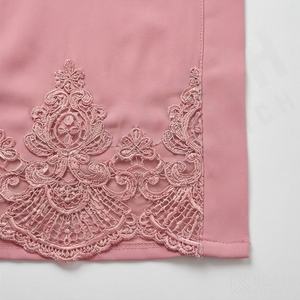 Nouvelle Abaya Grande Taille à Manches en Dentelle Florale et Fermeture Éclair, Couleur Personnalisable, Robe Décontractée d'Été Exclusive pour Femme, Tenue Pudique, Vente Transfrontalière - Product Image 6