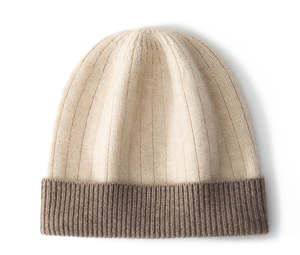 Customizable <b>Wool</b> Rib Knit Two Tone Cuffed Beanie Soft Warm Stretch Winter Hat Custom Logo Factory Price Wholesale - Product Image 5