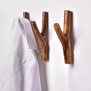 Crochet mural en bois style branche d'arbre pour balcon, idéal pour suspendre les vêtements mouillés, les sacs et les essentiels – Organisateur de rangement pour la maison, fabriqué en Inde - Product Image 5